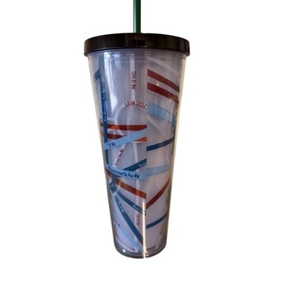 RARE Starbucks 2014 Washington DC Street Map 24oz Tumbler Cold-Cup Acrylic New - Picture 3 of 5